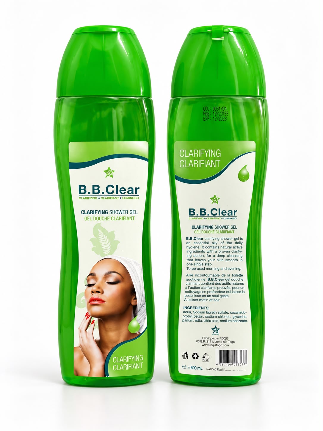B.B. Clear – Gel de ducha clarificante | 600 ml
